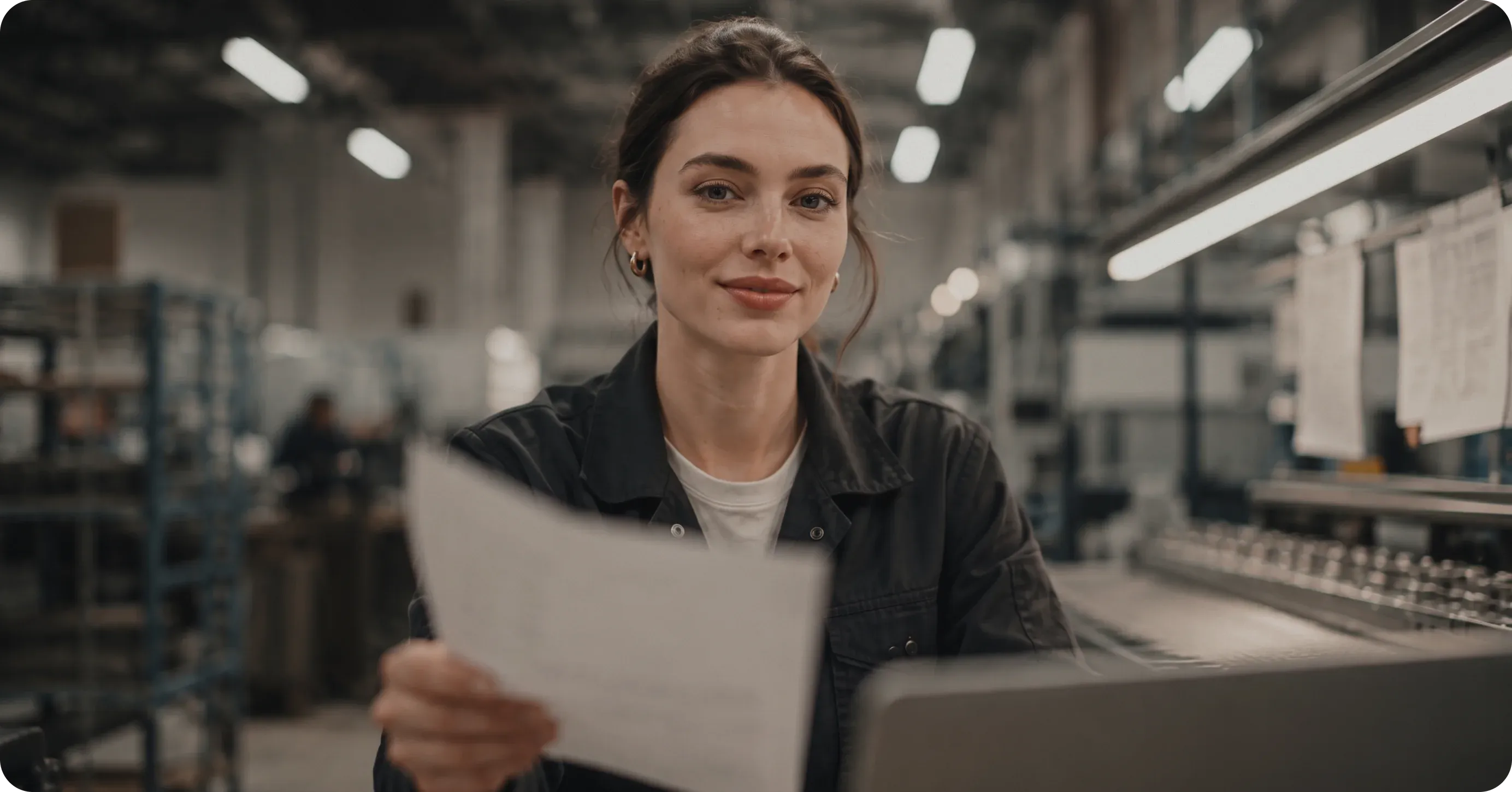 Manufacturing spotlight portrait